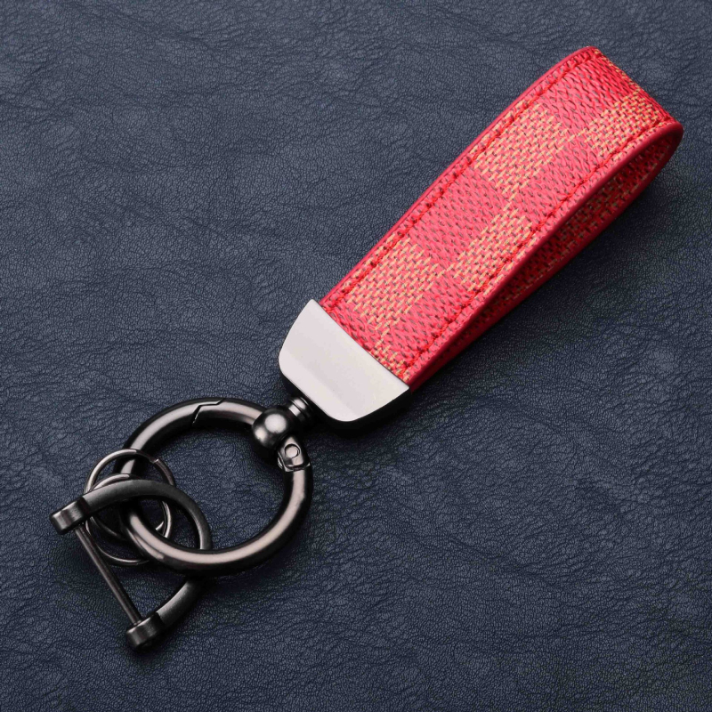 Elegant Design Pattern Leather Car Handbag Decorate Key chain Keyrings Keychain for Men Women Gift