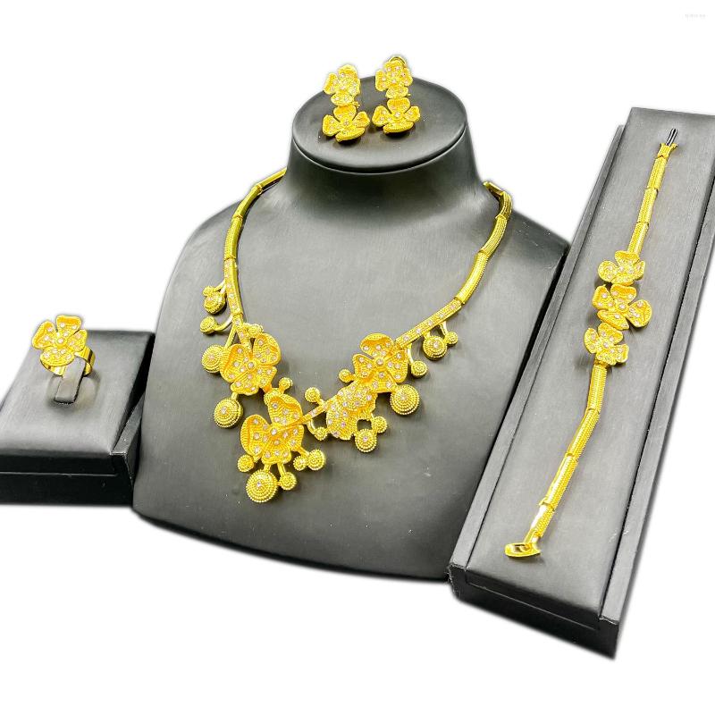 Necklace Earrings Set Classic Long Bracelet Dubai Crystal Creative Design Flower Charm Women Wedding Party Fashion, Picture shown
Necklace Earrings Set Classic Long Bracelet Dubai Crystal Creative Design Flower Charm Women Wedding Party Fashion, Picture shown
