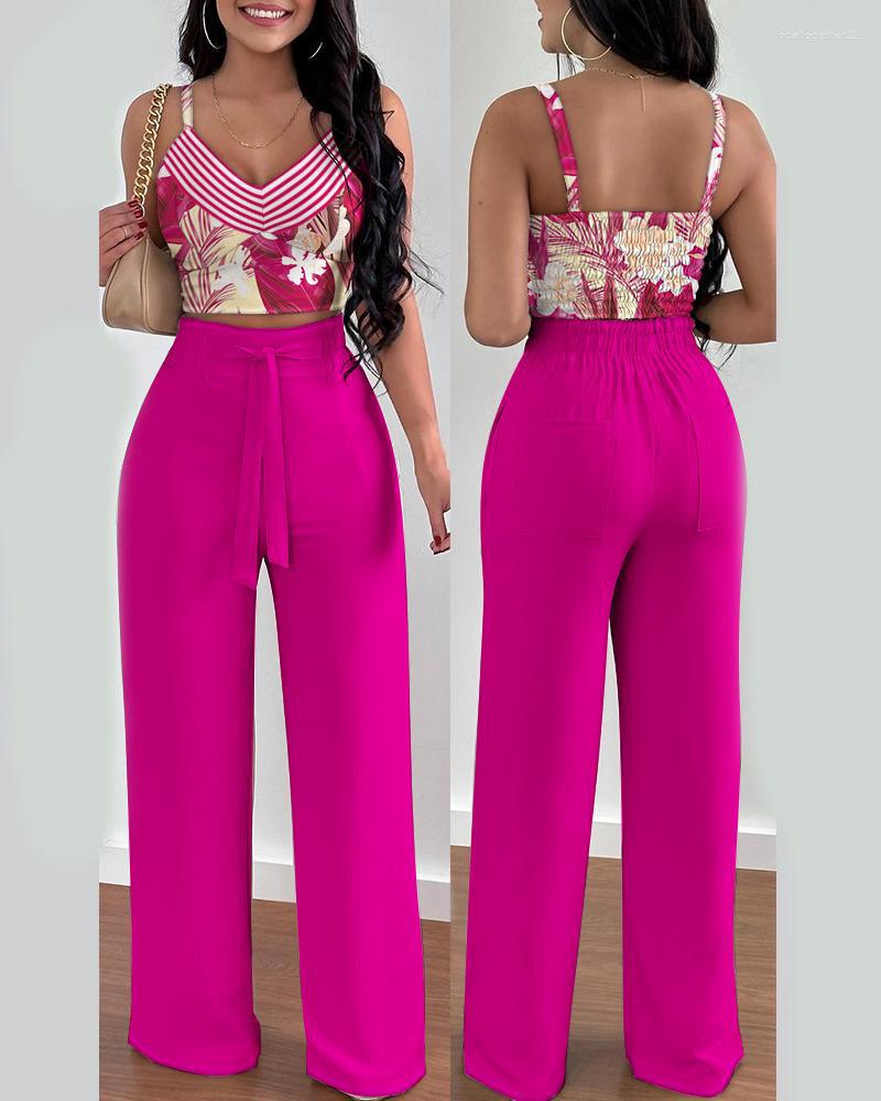 Women's Two Piece Pants Womens Sets Outfit Short Suspenders Print Tank Top Tee & Set Elastic Waist Fashion 2023 Summer Casual Suit, Red
Women's Two Piece Pants Womens Sets Outfit Short Suspenders Print Tank Top Tee & Set Elastic Waist Fashion 2023 Summer Casual Suit, Red