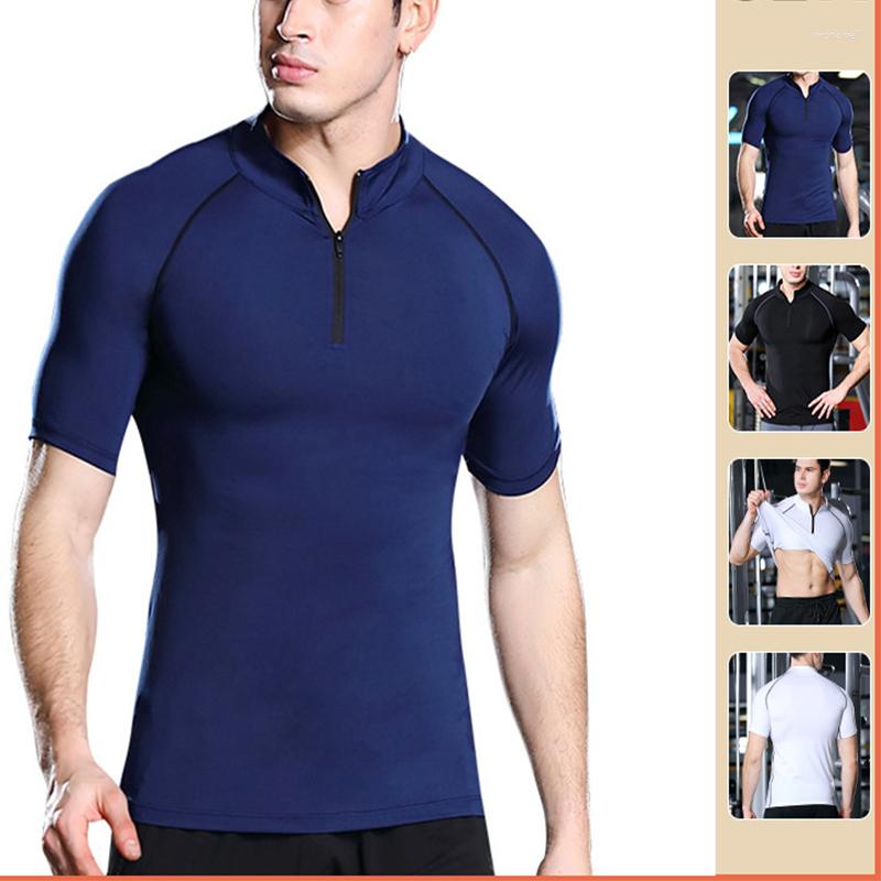 Men's T Shirts Men's Shirt Short Sleeve Men Casual T-Shirt High Stretch Tights Quick Dry Running Stand Collar Half Zip Sportswear Man, White
Men's T Shirts Men's Shirt Short Sleeve Men Casual T-Shirt High Stretch Tights Quick Dry Running Stand Collar Half Zip Sportswear Man, White