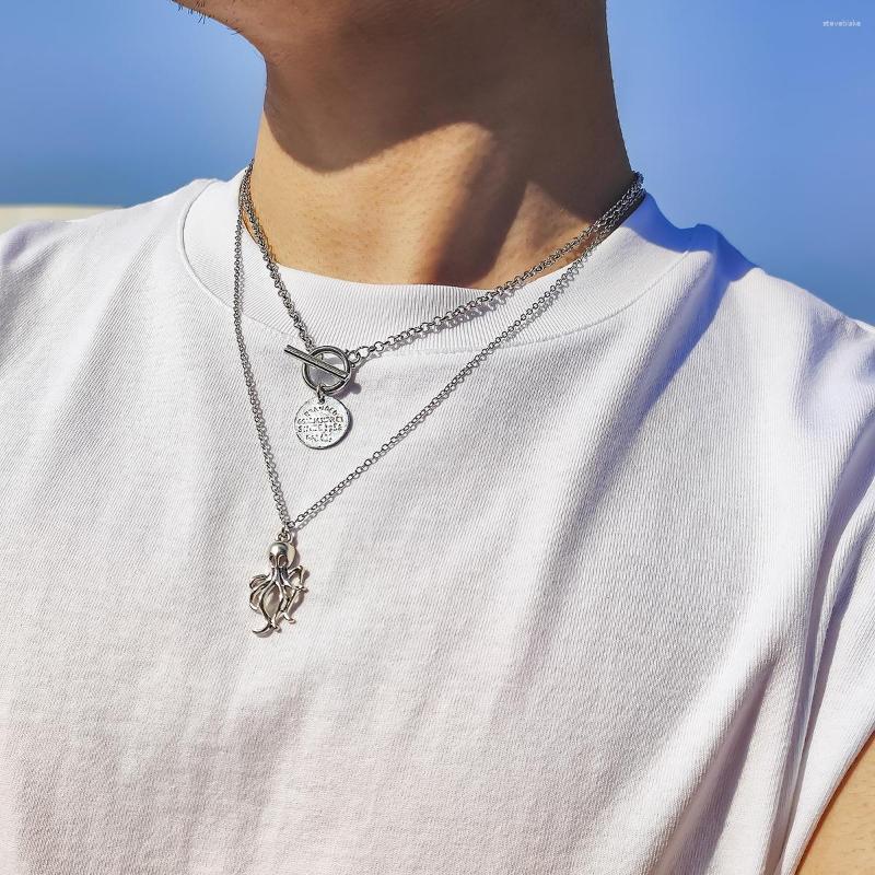 Pendant Necklaces Punk Double Layer Chain For Men Women Jewelry Accessories Fashion Simple Metal Octopus Clavicle Necklace
Pendant Necklaces Punk Double Layer Chain For Men Women Jewelry Accessories Fashion Simple Metal Octopus Clavicle Necklace