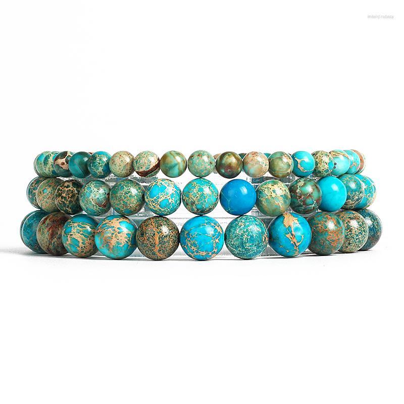 Strand Nature Imperial Jaspers Beads Bracelets For Women Lake Blue Sea Sediment Turquoises Men Natural Energy Stone Jewelry
Strand Nature Imperial Jaspers Beads Bracelets For Women Lake Blue Sea Sediment Turquoises Men Natural Energy Stone Jewelry