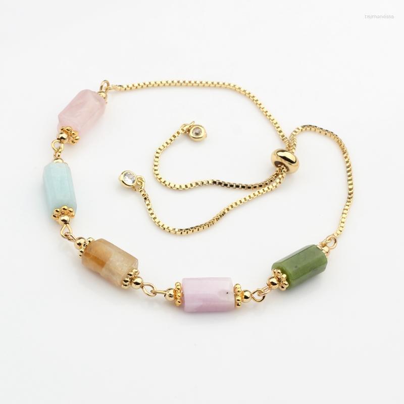 Link Bracelets Chain Copper Gold Protection Plating Natural Stone Beaded Adjustable Bracelet For DIY Fashion Birthday Present JewelryLink
Link Bracelets Chain Copper Gold Protection Plating Natural Stone Beaded Adjustable Bracelet For DIY Fashion Birthday Present JewelryLink