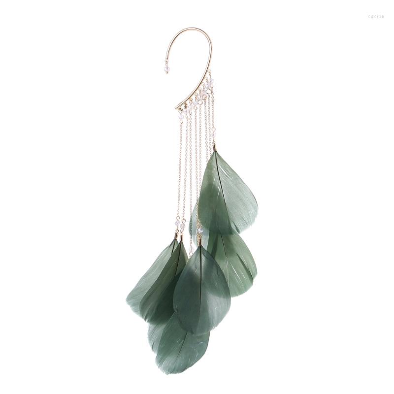 Stud Earrings Boho Green Natural Feather Dangle Hoop No Piercing Cuff Ear Clip Women
Stud Earrings Boho Green Natural Feather Dangle Hoop No Piercing Cuff Ear Clip Women