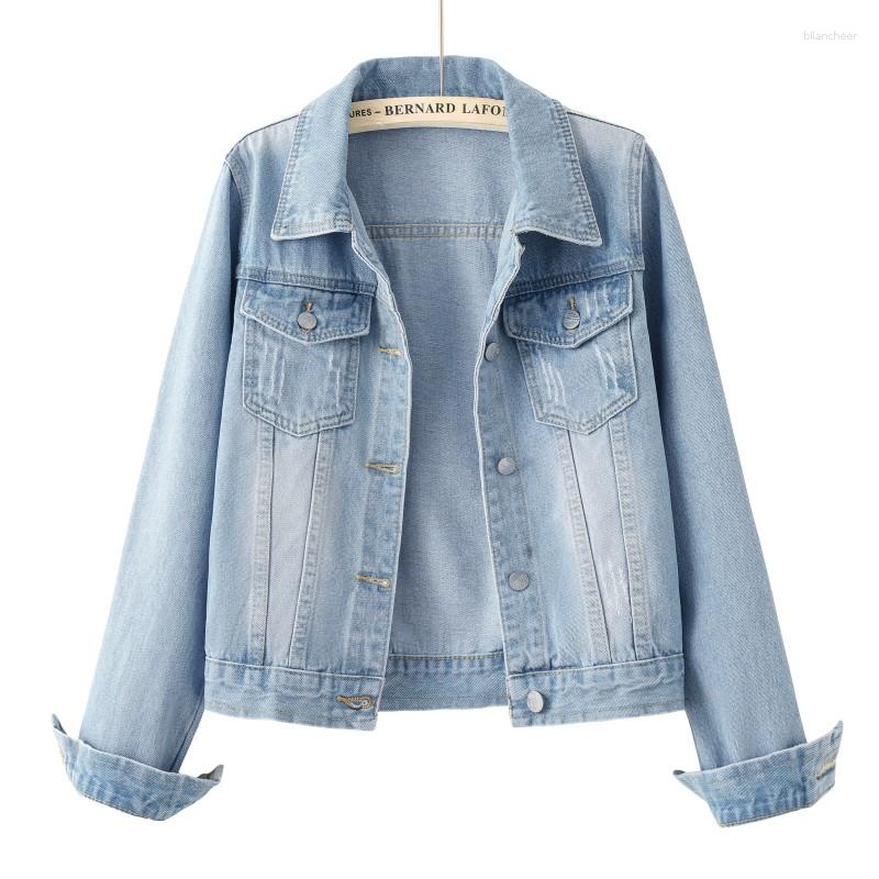 Women' Blouses Spring Koreanturn-down Collar Work Jacket Simple Pocket Loose Fashion Light Blue Women Denim Shirt Tops Z185
Women' Blouses Spring Koreanturn-down Collar Work Jacket Simple Pocket Loose Fashion Light Blue Women Denim Shirt Tops Z185