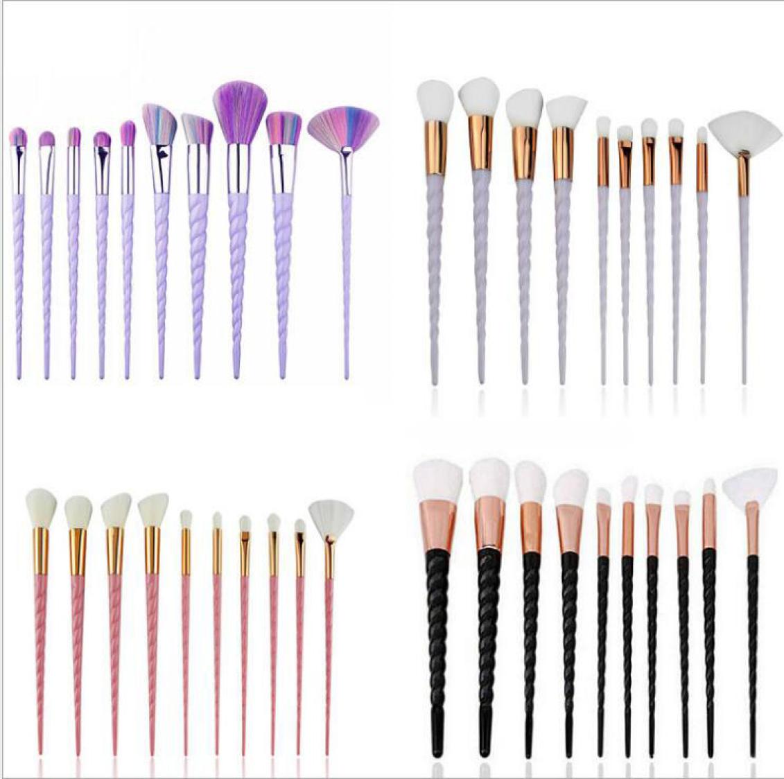 10pcs unicorn spiral makeup brush fan rainbow Professional brushes 4 colors foundation Powder eye shadow Colorful brush2023913
10pcs unicorn spiral makeup brush fan rainbow Professional brushes 4 colors foundation Powder eye shadow Colorful brush2023913