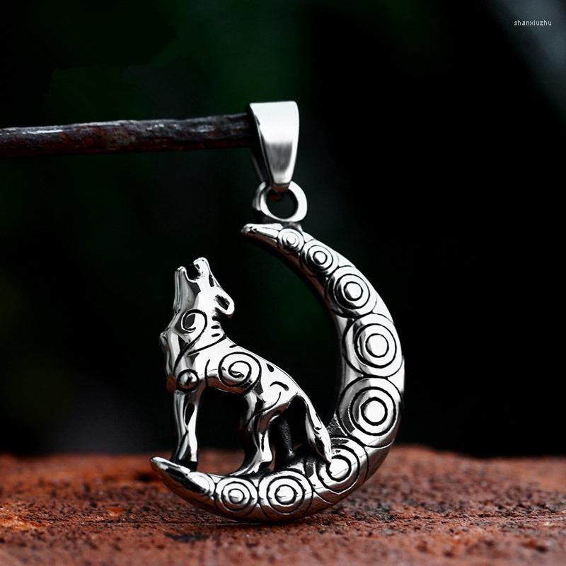 Chains Wolf Moon Stainless Steel Men Women Necklaces Pendants Chain Unique Punk Trendy Fashion Jewelry Creativity Gift Wholesale
Chains Wolf Moon Stainless Steel Men Women Necklaces Pendants Chain Unique Punk Trendy Fashion Jewelry Creativity Gift Wholesale