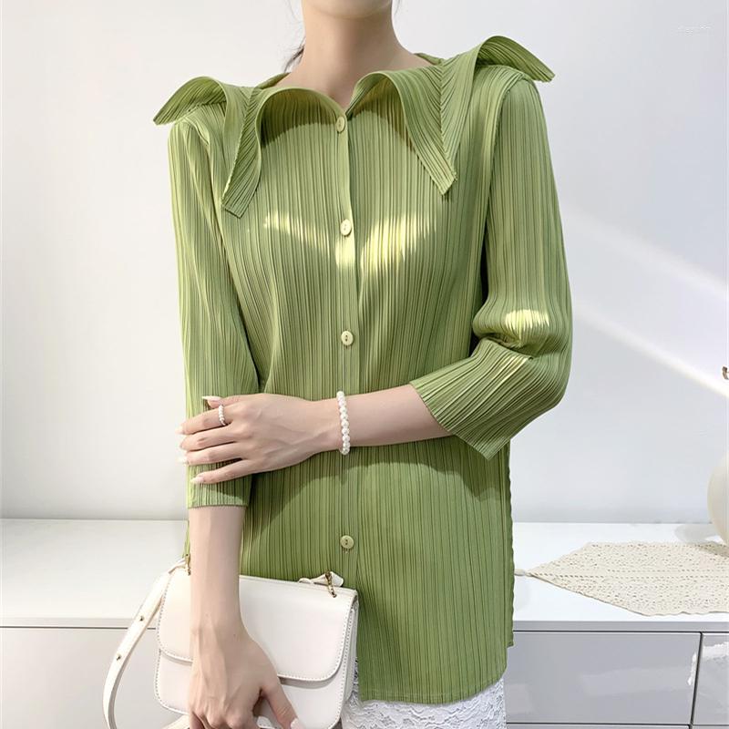 Women's Jackets Miyake Pleated Chic Ruffle Collar Solid Color Jacket For Women Spring &Summer Three Quarters Sleeve Single, Apricot
Women's Jackets Miyake Pleated Chic Ruffle Collar Solid Color Jacket For Women Spring &Summer Three Quarters Sleeve Single, Apricot