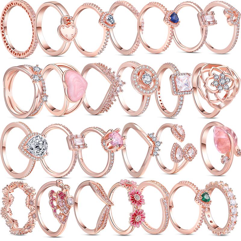 Cluster Rings 925 Sterling Silver Rose Gold Original Brand Women Zircon Sparkling Fashion Classic Jewelry Anniversary Making Gift
Cluster Rings 925 Sterling Silver Rose Gold Original Brand Women Zircon Sparkling Fashion Classic Jewelry Anniversary Making Gift