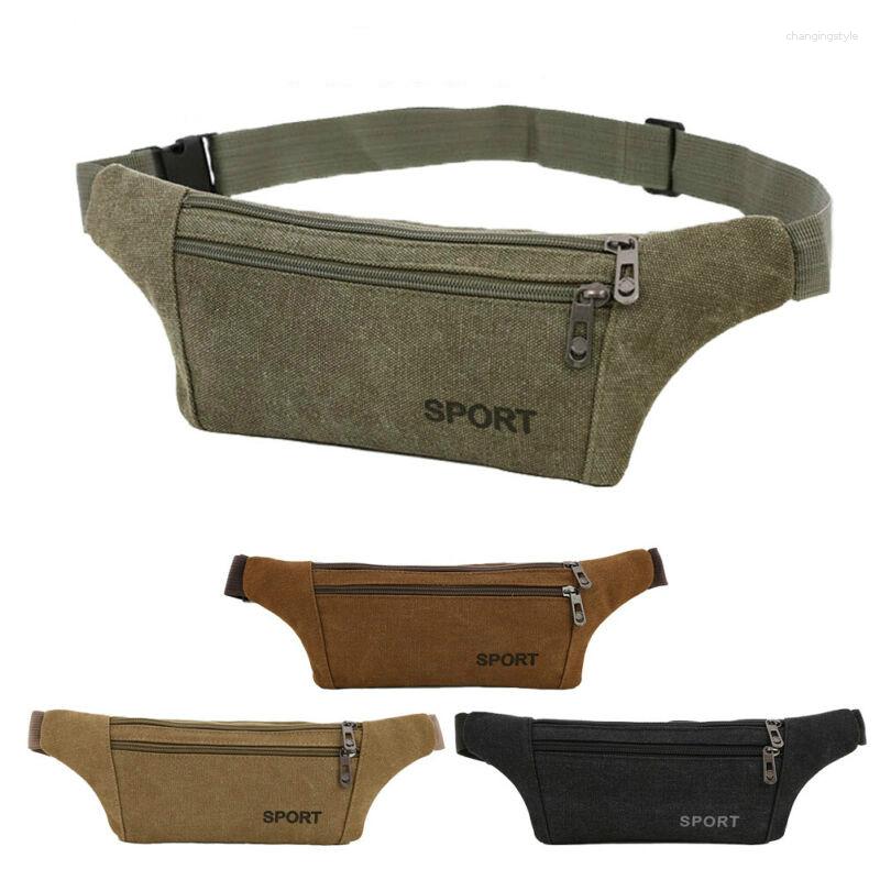 Waist Bags Fanny Pack Mens Womens Hip Belt Bag Purse Pouch Travel Sport Bum, Black