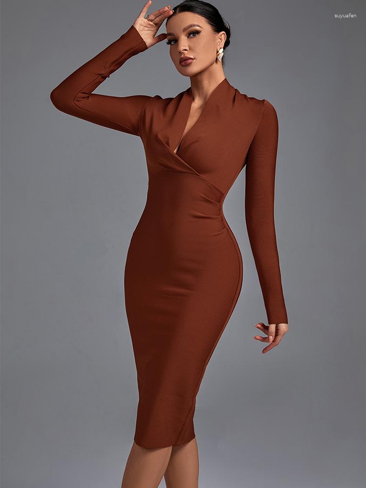Casual Dresses Draped Bandage Dress 2023 Women Long Sleeve Bodycon Elegant Sexy Midi Evening Party Summer Club Outfits, Tan
Casual Dresses Draped Bandage Dress 2023 Women Long Sleeve Bodycon Elegant Sexy Midi Evening Party Summer Club Outfits, Tan