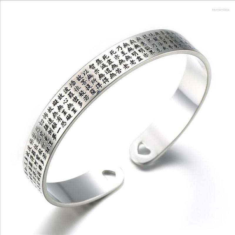 Bangle Trendy Thai Silver Men Bangles Jewelry Vintage Hearts Chinese Scripture For Women Girl Party Accessories Christmas GIFT Raym22
Bangle Trendy Thai Silver Men Bangles Jewelry Vintage Hearts Chinese Scripture For Women Girl Party Accessories Christmas GIFT Raym22
