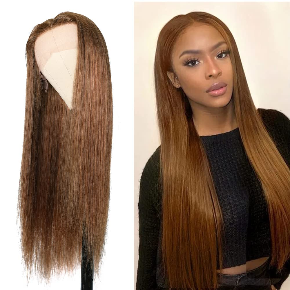 Brown Lace Front Human Hair Wigs Transparent Straight Lace Front Wig For Black Women Colored Wig Brazilian Remy, Light brown
Brown Lace Front Human Hair Wigs Transparent Straight Lace Front Wig For Black Women Colored Wig Brazilian Remy, Light brown