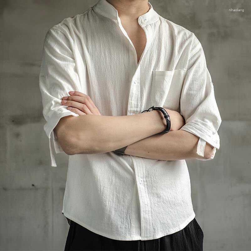 Men's Casual Shirts Summer Linen Men Short Sleeve Shirt Loose Oversized Chinese Style Harajuku Fashion Punk Thin Coat Work Black White Green
Men's Casual Shirts Summer Linen Men Short Sleeve Shirt Loose Oversized Chinese Style Harajuku Fashion Punk Thin Coat Work Black White Green