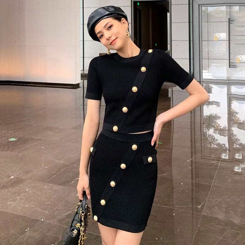 Work Dresses Crop Top And Skirt 2 Piece Set Women Oblique Buttons Short Sleeve Knit Shirt High Waist Step Mini Two Summer, Black
Work Dresses Crop Top And Skirt 2 Piece Set Women Oblique Buttons Short Sleeve Knit Shirt High Waist Step Mini Two Summer, Black