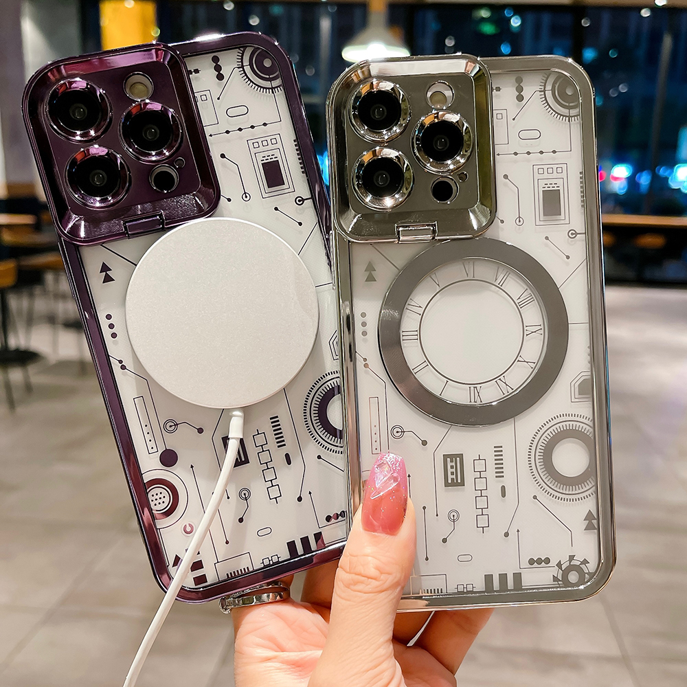 Circuit Board Texture Lens Holder Magnetic Phone Case For iPhone 14 13 12 11 Pro Max Plating Frame Lens Film Transparent Cover
Circuit Board Texture Lens Holder Magnetic Phone Case For iPhone 14 13 12 11 Pro Max Plating Frame Lens Film Transparent Cover