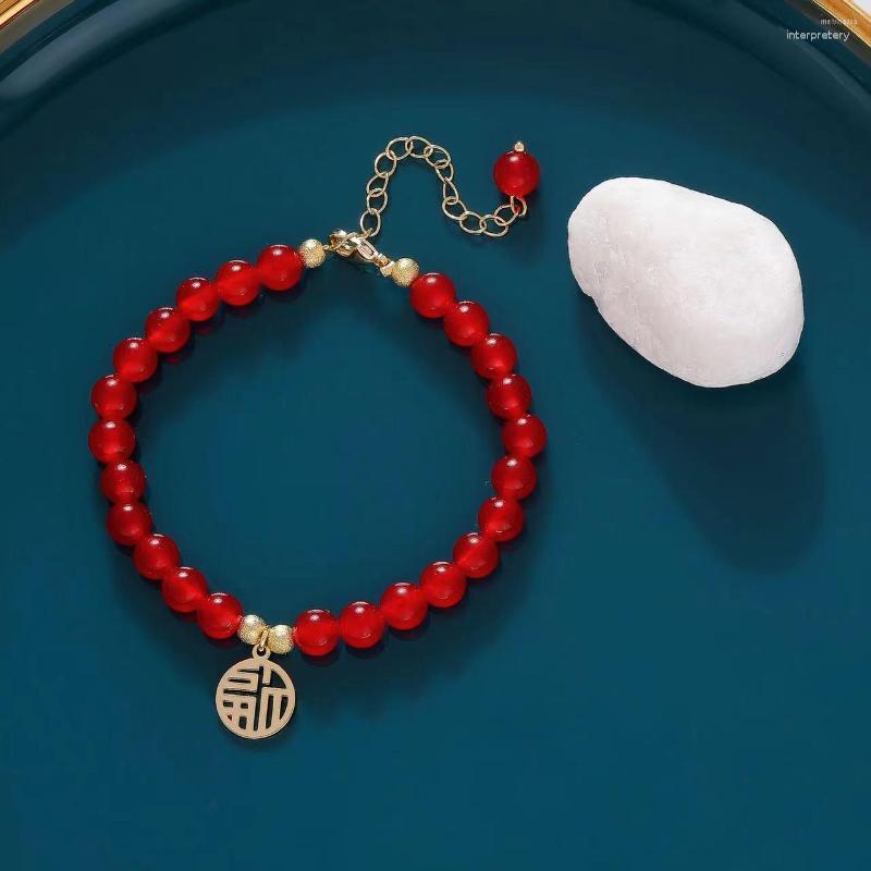 Strand Trendy Korean Natural Red Round Stone With Brass Accessoires Pendant Bracelet Personality Temperament Jewerlry For Women Sale
Strand Trendy Korean Natural Red Round Stone With Brass Accessoires Pendant Bracelet Personality Temperament Jewerlry For Women Sale