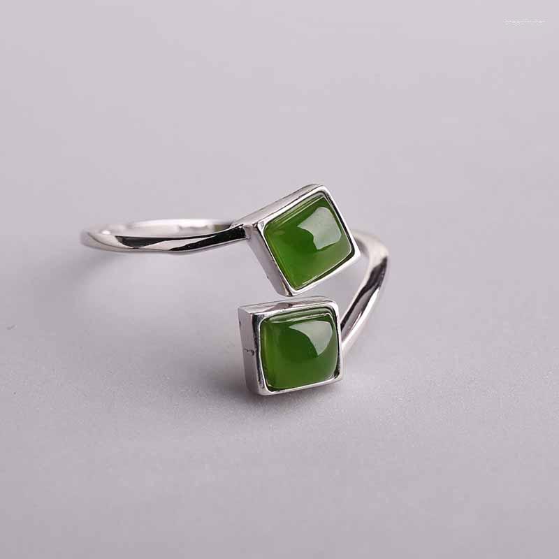 Cluster Rings Natural Jade And Tianyu Women S925 Silver-encrusted Geometric Fashion Simple Live Mouth Opening Ring Gift
Cluster Rings Natural Jade And Tianyu Women S925 Silver-encrusted Geometric Fashion Simple Live Mouth Opening Ring Gift