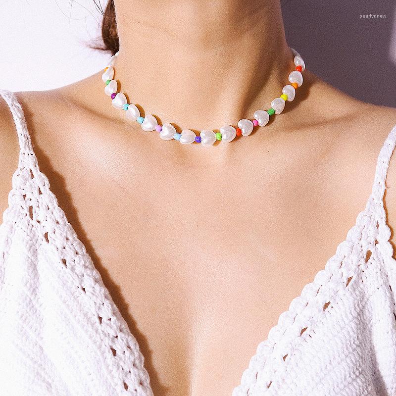 Chains Cross-border Jewelry Contracted Circular M Bead Colour Sautoir Female Temperament Sweet Heart Geometric Pearl Necklace
Chains Cross-border Jewelry Contracted Circular M Bead Colour Sautoir Female Temperament Sweet Heart Geometric Pearl Necklace