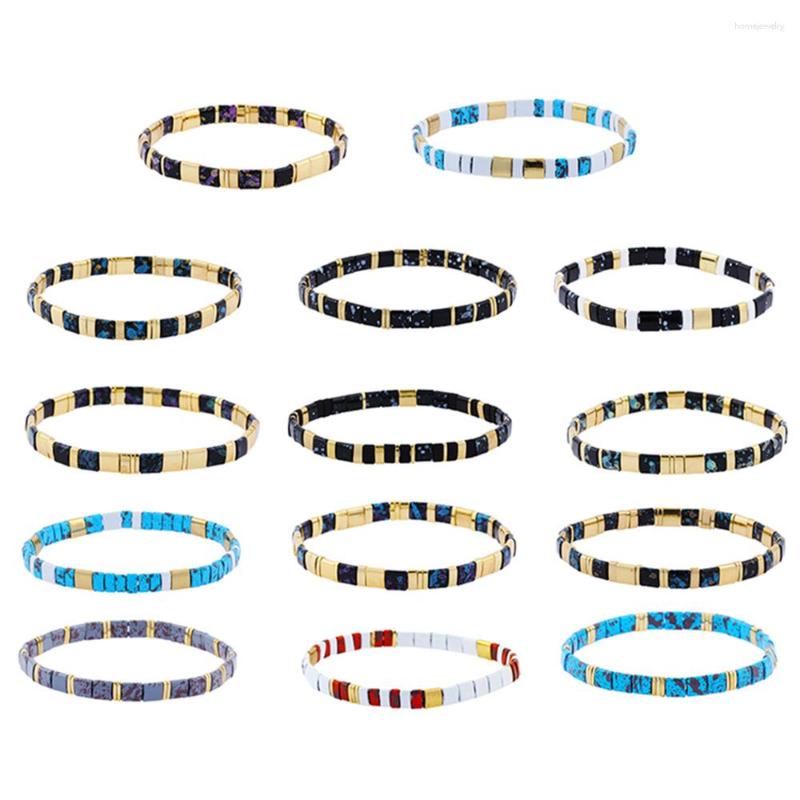 Strand Boho Spray Paint Bracelet For Women Classic Couple Jewelry Gift Gold Color Personalized Elastic 2023 Summer Accessories
Strand Boho Spray Paint Bracelet For Women Classic Couple Jewelry Gift Gold Color Personalized Elastic 2023 Summer Accessories