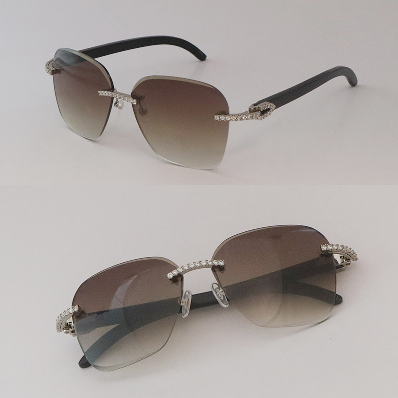 Moissanite Diamond Set Rimles Sunglasses For Men Women Original Black Buffalo Horn Sunglasses Diamond cut Lens Designer Big Square Sun Glasses Size 61-18-140MM
Moissanite Diamond Set Rimles Sunglasses For Men Women Original Black Buffalo Horn Sunglasses Diamond cut Lens Designer Big Square Sun Glasses Size 61-18-140MM