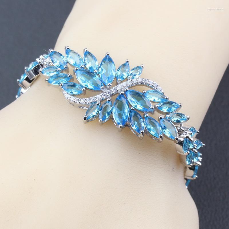 Link Bracelets Chain Silver Color Noblest 8-Color Adjustable Bracelet Length 19.5CM Sea Blue Crystal Fashion TrinketLink Raym22
Link Bracelets Chain Silver Color Noblest 8-Color Adjustable Bracelet Length 19.5CM Sea Blue Crystal Fashion TrinketLink Raym22