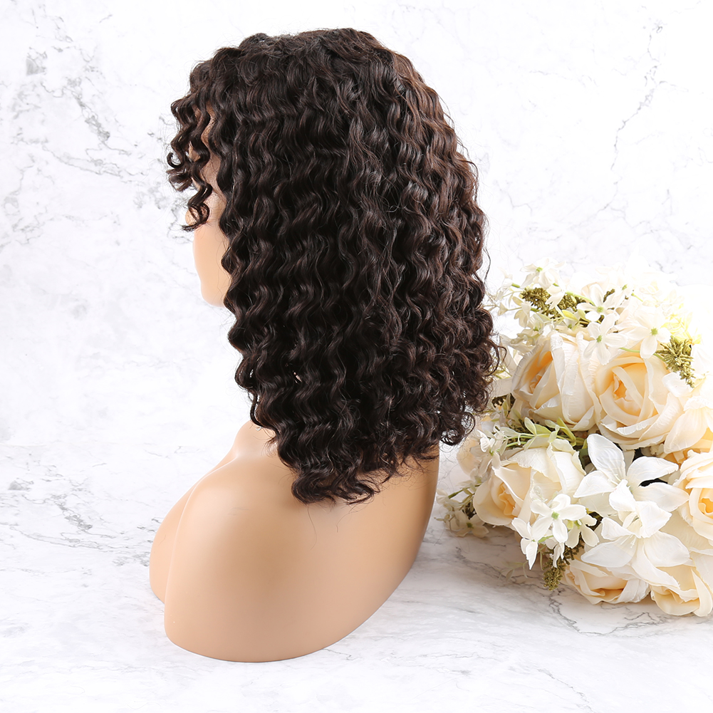 Silky Straight Human Hair Bob Wig With Bangs Realistic Look HD Lace Glueless Wigs Blunt Cut Short Black Water Wave Italian Wavy Human Virgin Hair Wigs