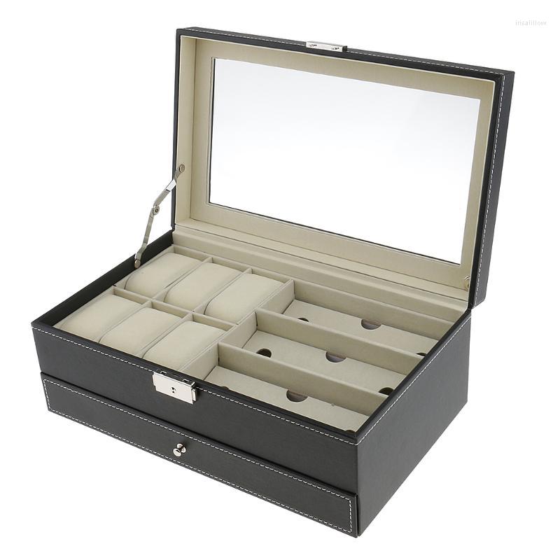 Watch Repair Kits Tools & Double Layer Glasses Jewelry Storage&Display Case PU Leahter Box With Transparent Glass On Top 33 X 20 13cm 16
Watch Repair Kits Tools & Double Layer Glasses Jewelry Storage&Display Case PU Leahter Box With Transparent Glass On Top 33 X 20 13cm 16