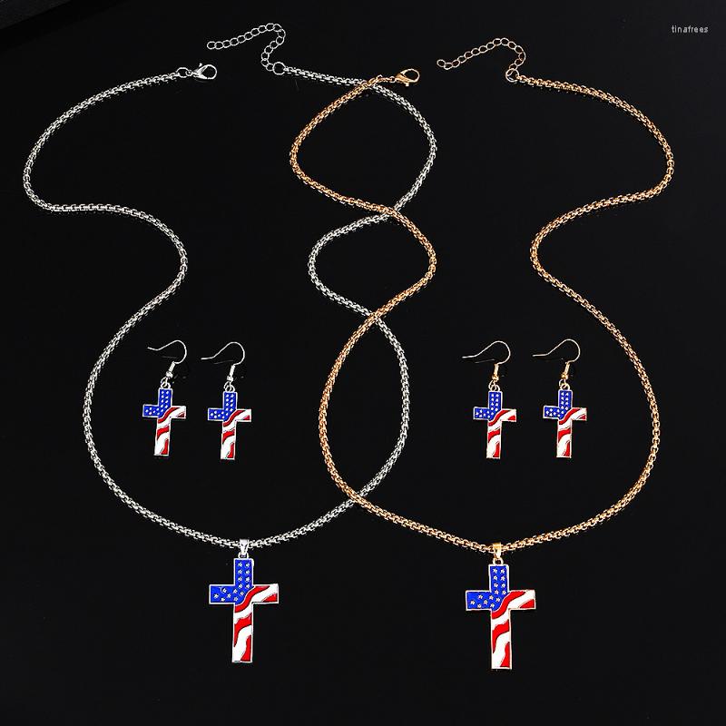 Chains Cross Necklace For Women American Flag Necklaces Woman High Quality Trend Necklac Silver Color Fashion Lovers Gift Girl Jewelry
Chains Cross Necklace For Women American Flag Necklaces Woman High Quality Trend Necklac Silver Color Fashion Lovers Gift Girl Jewelry