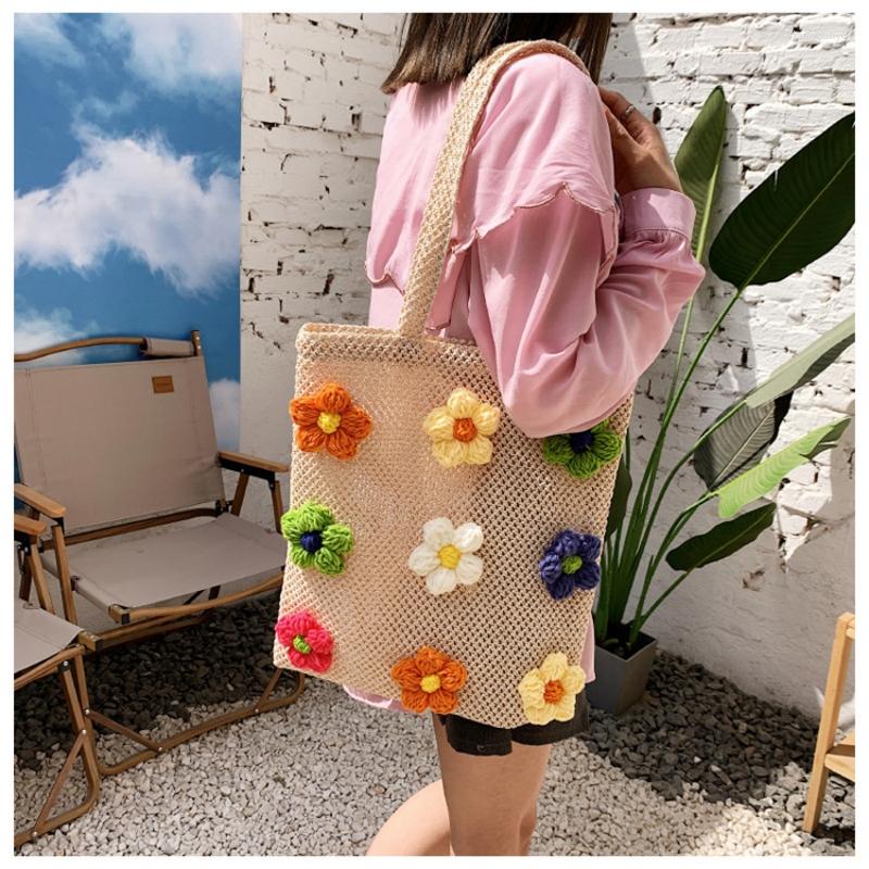 Shopping Bags 1pcs Summer Cute Knitted Flower Decorative Bag Women's Fashion Straw Woven Versatile Handheld One Shoulder Crossbody, Khaki
Shopping Bags 1pcs Summer Cute Knitted Flower Decorative Bag Women's Fashion Straw Woven Versatile Handheld One Shoulder Crossbody, Khaki