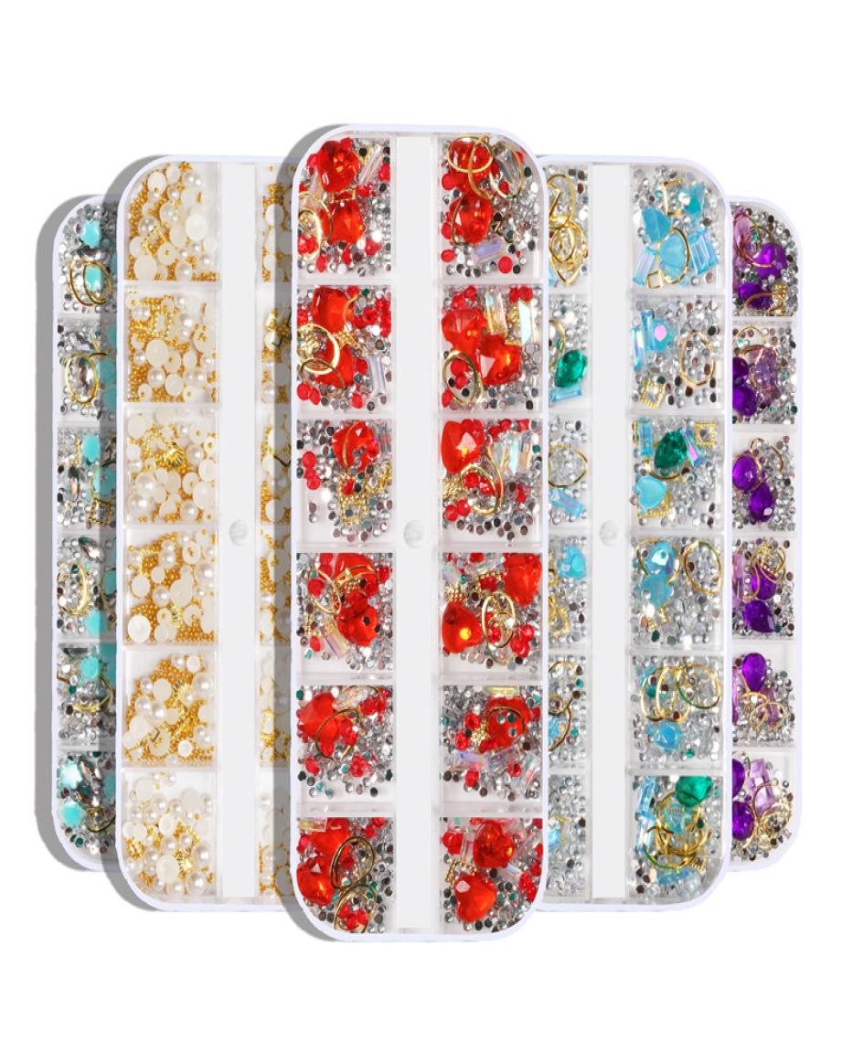 12Grids Crystal Nail art Rhinestones Pearl Metal Rivet Glass Mixed Size 3D Manicure DIY Alloy Decorations For Nails Art5075670
12Grids Crystal Nail art Rhinestones Pearl Metal Rivet Glass Mixed Size 3D Manicure DIY Alloy Decorations For Nails Art5075670