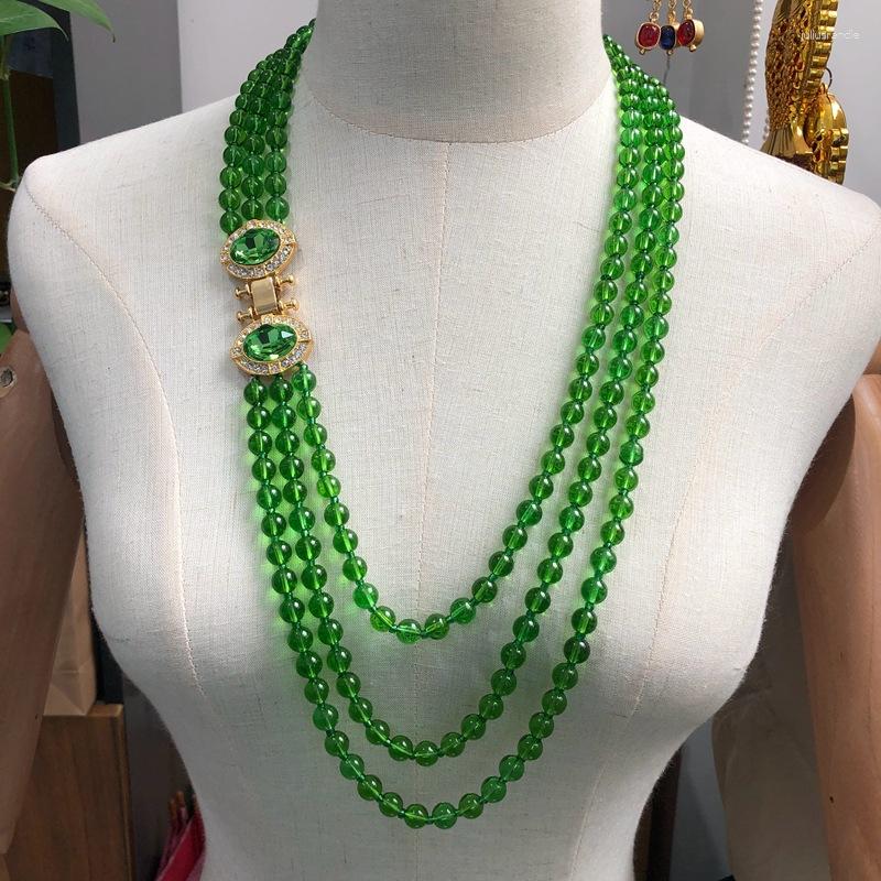 Pendant Necklaces European And American Fashion Colored Glass Dead Multi-layer Medium Length Necklace Gemstone Sweater Chain Jewelry
Pendant Necklaces European And American Fashion Colored Glass Dead Multi-layer Medium Length Necklace Gemstone Sweater Chain Jewelry