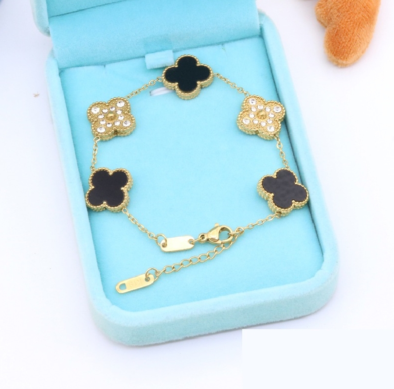 Van Clover Bracelet Luxury Designer jewelry Four Leaf Bracelets 18K Gold Silver Plate Agate Diamond Fashion van Love Charm Chain For Women Double sided bracelet
Van Clover Bracelet Luxury Designer jewelry Four Leaf Bracelets 18K Gold Silver Plate Agate Diamond Fashion van Love Charm Chain For Women Double sided bracelet