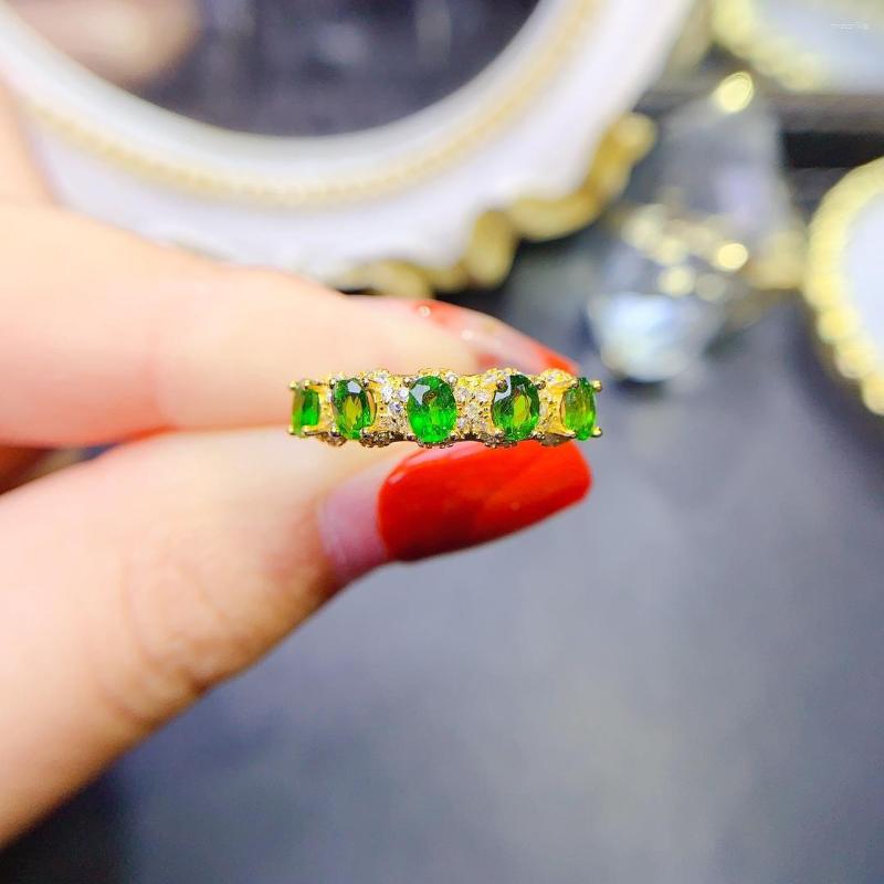 Cluster Rings Natural Diopside Ring 925 Silver Certified 3x4mm White Gemstone Beautiful Gift For Girls
Cluster Rings Natural Diopside Ring 925 Silver Certified 3x4mm White Gemstone Beautiful Gift For Girls