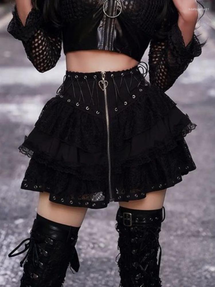 Skirts Streetwear Gothic Lace Skirt Women Emo Alternative Y2k E-girl Lolita High Waist Harajuku Grunge Clubwear Female, Black
Skirts Streetwear Gothic Lace Skirt Women Emo Alternative Y2k E-girl Lolita High Waist Harajuku Grunge Clubwear Female, Black