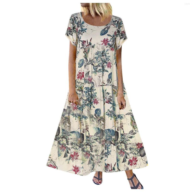 Party Dresses Fashsiualy Floral Summer 2023 Ladies Casual Short Sleeve Boho Cotton And Linen Long Maxi Pocket Dress, Pp
Party Dresses Fashsiualy Floral Summer 2023 Ladies Casual Short Sleeve Boho Cotton And Linen Long Maxi Pocket Dress, Pp