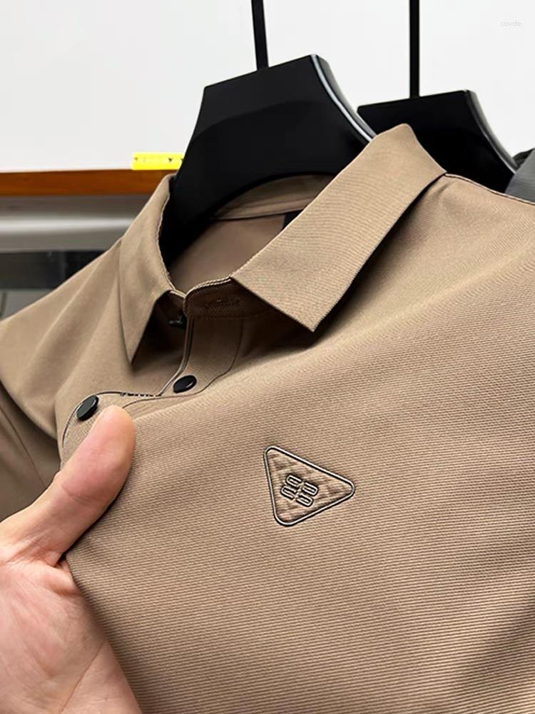 Men's T Shirts High End Ice Silk Seamless Long Sleeve T-shirt For Men's Autumn Fashion Embroidery Casual Lapel POLO Shirt Men, Black
Men's T Shirts High End Ice Silk Seamless Long Sleeve T-shirt For Men's Autumn Fashion Embroidery Casual Lapel POLO Shirt Men, Black