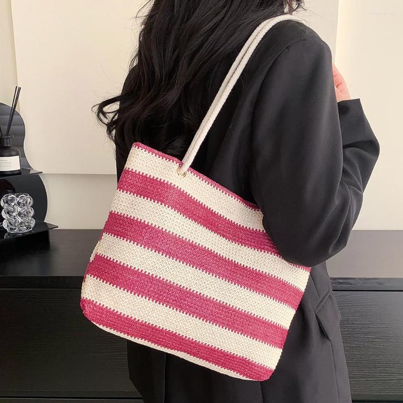 Evening Bags Women Shopping Bag Fashion Stripe Weave Top-Handle Handbag Hasp Large Capacity Lightweight Breathable For Travel Casual, Brown
Evening Bags Women Shopping Bag Fashion Stripe Weave Top-Handle Handbag Hasp Large Capacity Lightweight Breathable For Travel Casual, Brown