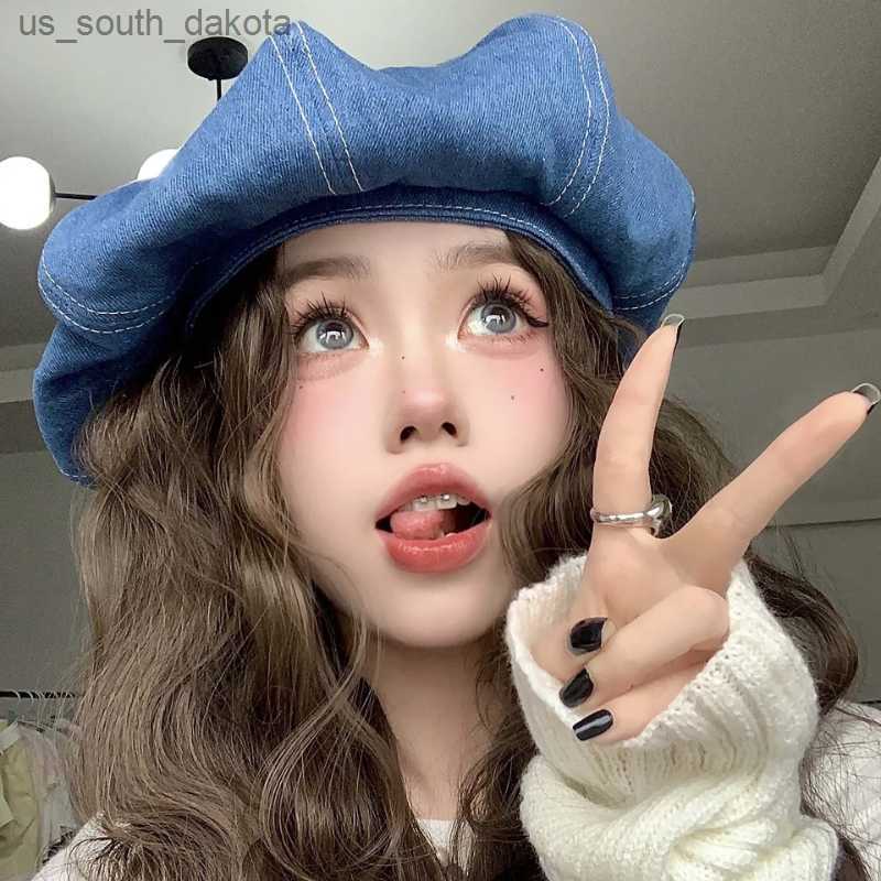 Autumn and Winter Exaggerated Cowboy Cloud Hat Large Print Artist Hat The Big Head Display Face Small Fashion Retro Beret Female L230523, Light blue
Autumn and Winter Exaggerated Cowboy Cloud Hat Large Print Artist Hat The Big Head Display Face Small Fashion Retro Beret Female L230523, Light blue