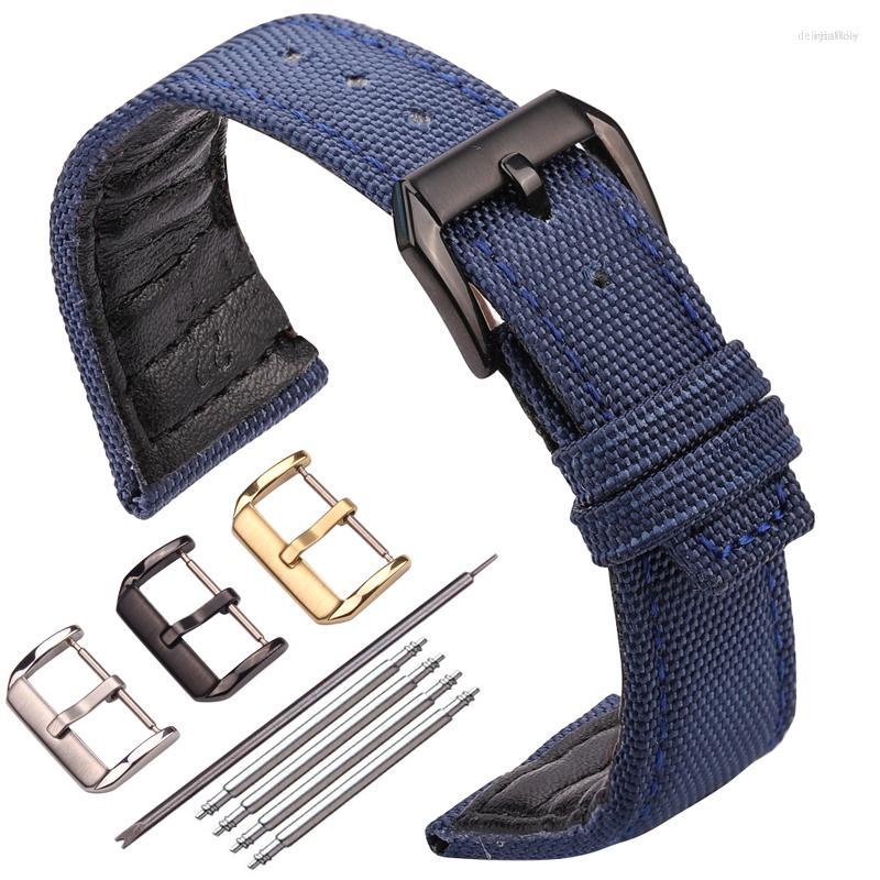 Watch Bands Nylon Genuine Leather Band Women Men 20mm 21mm 22mm Strap Black Green Blue Watchband With Pin Buckle Accessories
Watch Bands Nylon Genuine Leather Band Women Men 20mm 21mm 22mm Strap Black Green Blue Watchband With Pin Buckle Accessories