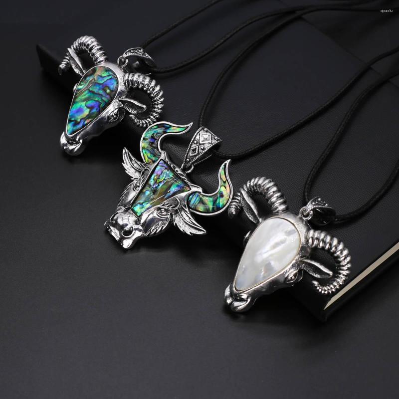 Pendant Necklaces Natural Shell Animal Necklace Cute Bull's Head Leather Rope Chain For Jewerly Accessories
Pendant Necklaces Natural Shell Animal Necklace Cute Bull's Head Leather Rope Chain For Jewerly Accessories
