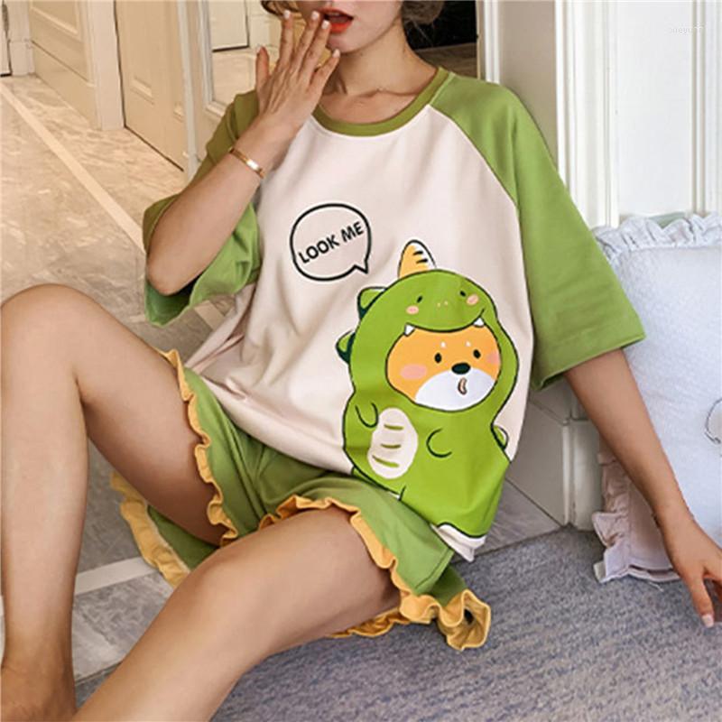 Women's Sleepwear Womens Pajamas M-2XL Summer Shorts Leisure Womans Big Size Ladies Cute Cartoon Printing Pyjama Home Suit, Blue
Women's Sleepwear Womens Pajamas M-2XL Summer Shorts Leisure Womans Big Size Ladies Cute Cartoon Printing Pyjama Home Suit, Blue