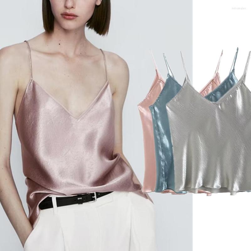 Women' Tanks Maxdutti French Elegant Lazy Wind Satin Ladies Blouse Camisole Top Fashion Summer Shirt, Pink
Women' Tanks Maxdutti French Elegant Lazy Wind Satin Ladies Blouse Camisole Top Fashion Summer Shirt, Pink