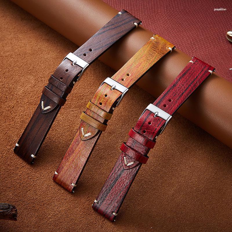 Watch Bands Cowhide Strap 18mm 20mm 22mm Band Watchbands Color Wood Grain Vintage Switch Quick Release Pin UTHAI G31
Watch Bands Cowhide Strap 18mm 20mm 22mm Band Watchbands Color Wood Grain Vintage Switch Quick Release Pin UTHAI G31