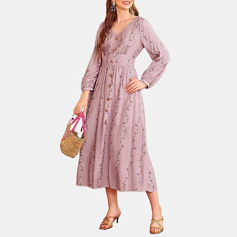Casual Dresses Women French V Neck Copper Flower Skirt Gentle And Tempered Celebrate Long Sleeve Dress, Pink
Casual Dresses Women French V Neck Copper Flower Skirt Gentle And Tempered Celebrate Long Sleeve Dress, Pink