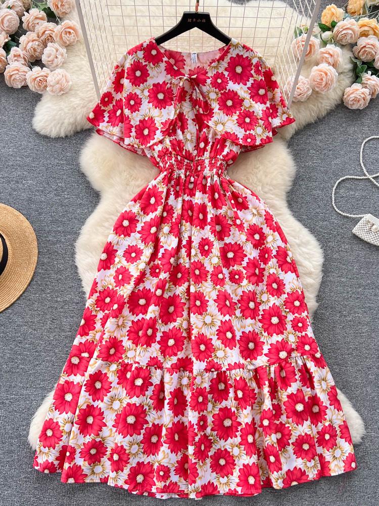 Casual Dresses Summer Women Floral Midi Dress Beach Vacation V-Neck Short Sleeve High Waist A-Line Party Vestidos Female Fashion Robe 2023, Blue
Casual Dresses Summer Women Floral Midi Dress Beach Vacation V-Neck Short Sleeve High Waist A-Line Party Vestidos Female Fashion Robe 2023, Blue