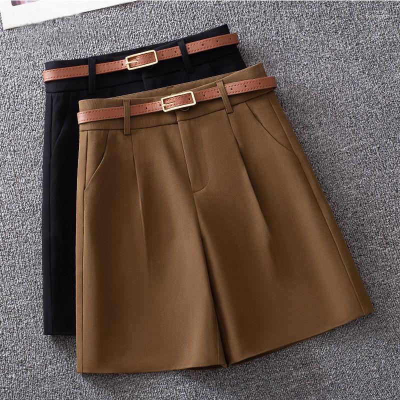 Women's Shorts Suit Women 2023 Summer High Waist A- Line Outer Wear Wide Leg Cropped Trousers Black With Belt, Brown belt
Women's Shorts Suit Women 2023 Summer High Waist A- Line Outer Wear Wide Leg Cropped Trousers Black With Belt, Brown belt