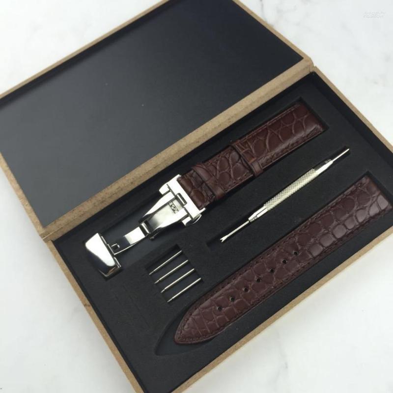 Watch Bands High Quality Watchband Genuine Leather Crocodile Skin Band For Men Women Wristwatch Straps With Box Quicksand
Watch Bands High Quality Watchband Genuine Leather Crocodile Skin Band For Men Women Wristwatch Straps With Box Quicksand