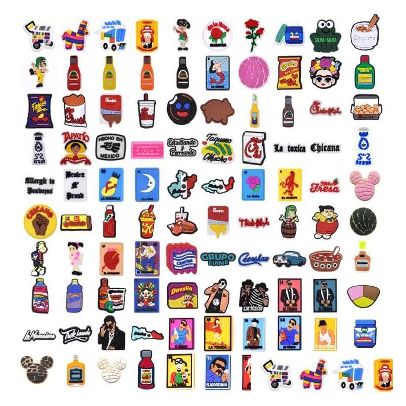 Shoe Parts Accessories 100Pcs/Lot Custom Mexican Style Pvc Charms Shoecharms Buckle Soft Rubber For Clog Shoes Decorations Drop Deliv Oto10
Shoe Parts Accessories 100Pcs/Lot Custom Mexican Style Pvc Charms Shoecharms Buckle Soft Rubber For Clog Shoes Decorations Drop Deliv Oto10