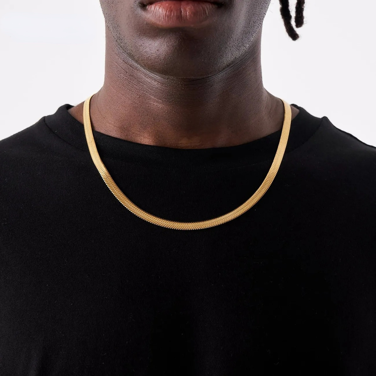 Designer necklace, titanium steel necklace, men's ins hip-hop street personality, flat width design, ruffian and handsome snake bone chain, blade chain
Designer necklace, titanium steel necklace, men's ins hip-hop street personality, flat width design, ruffian and handsome snake bone chain, blade chain